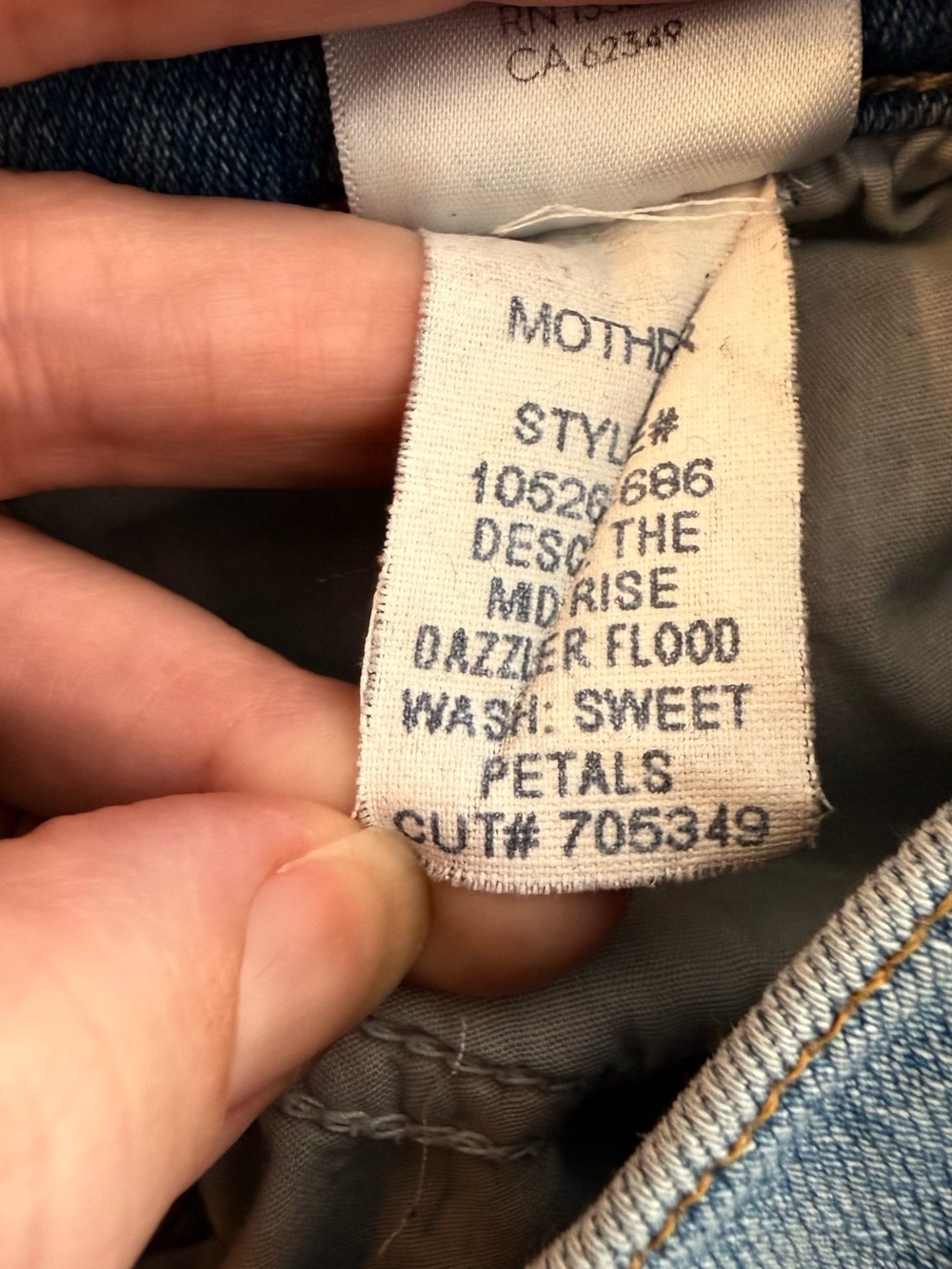 MOTHER The Mid Rise Dazzler Flood Jeans Sweet Petals Size 32 - Picture 8 of 8
